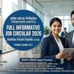প্রাইম ব্যাংক লিমিটেড (Prime Bank PLC) নিয়োগ বিজ্ঞপ্তি ২০২৬: ক্যারিয়ার গড়ার সুবর্ণ সুযোগ