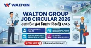 ওয়ালটন গ্রুপ নিয়োগ বিজ্ঞপ্তি ২০২৬: ৫টি পদে বড় নিয়োগ