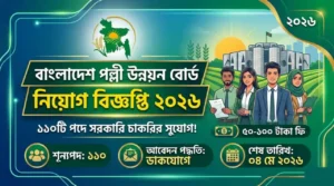 বাংলাদেশ পল্লী উন্নয়ন বোর্ড (BRDB) নিয়োগ বিজ্ঞপ্তি ২০২৬ – ১১০টি পদে সরকারি চাকরির সুযোগ