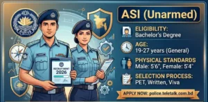 Bangladesh Police ASI Job Circular 2026: Apply Online Sub-Inspector (Unarmed)