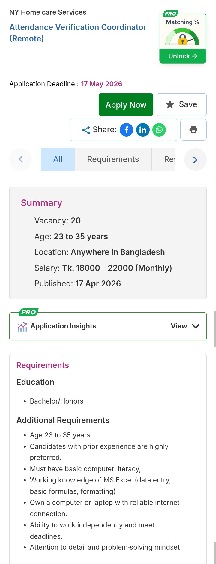 NY Home Care Services Job circular