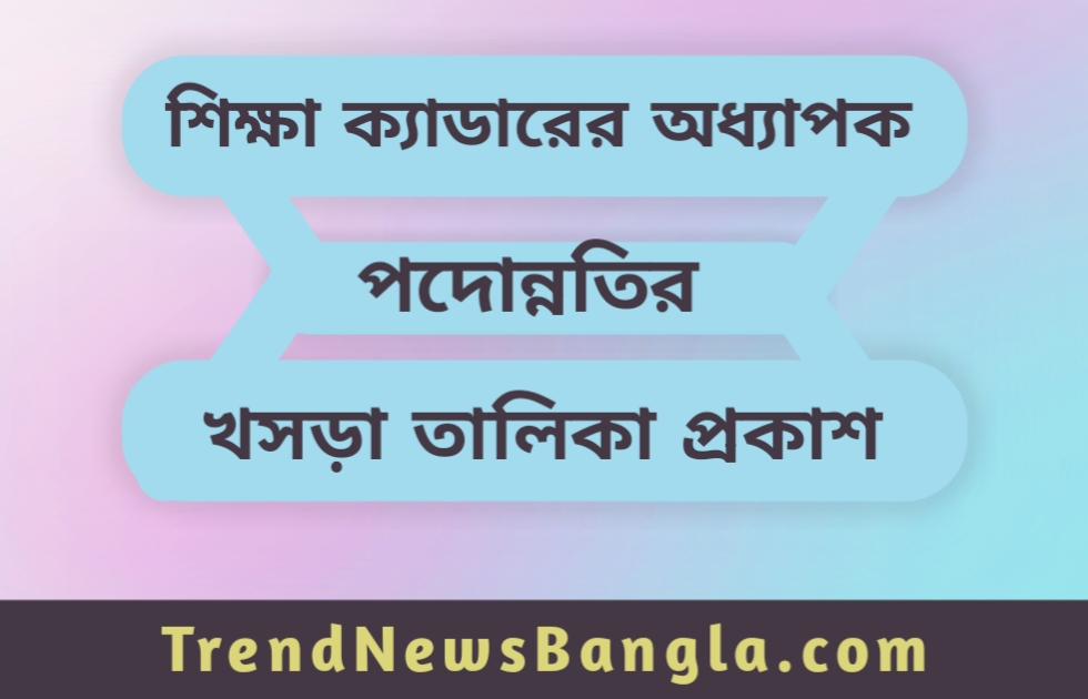 শিক্ষা ক্যাডারের অধ্যাপক পদোন্নতির খসড়া তালিকা প্রকাশ: মাউশির জরুরি নির্দেশনা ও নিয়মাবলী