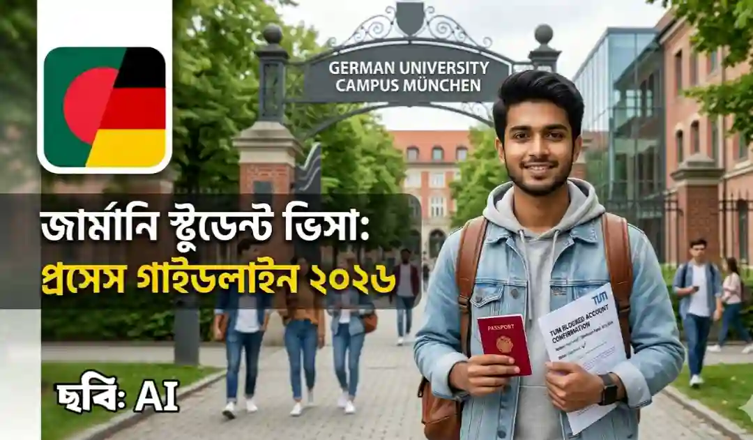জার্মানি স্টুডেন্ট ভিসা প্রসেস ২০২৬: ভিসা পেতে যা যা জানতে হবে।
